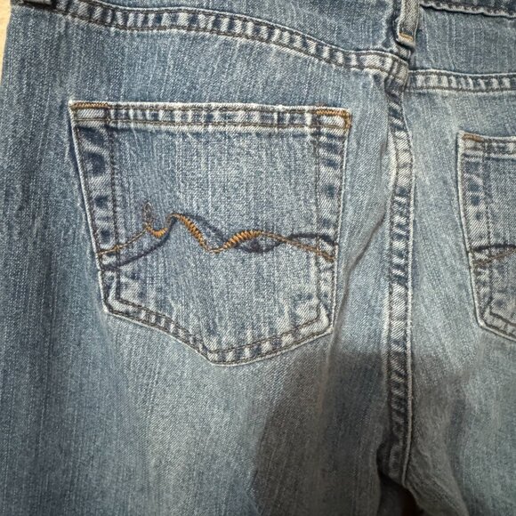 Y2K Arizona Jeans Women’s 9 Long Blue Bootcut Denim | Raw Hem Vintage Fit - Picture 3 of 8